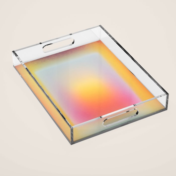 Colorfield Aura Gradient Abstract Art Minimalist Modern Acrylic Tray Gallery Image 1