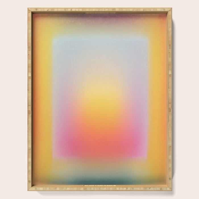 Colorfield Aura Gradient Abstract Art Minimalist Modern Serving Tray Gallery Image 1
