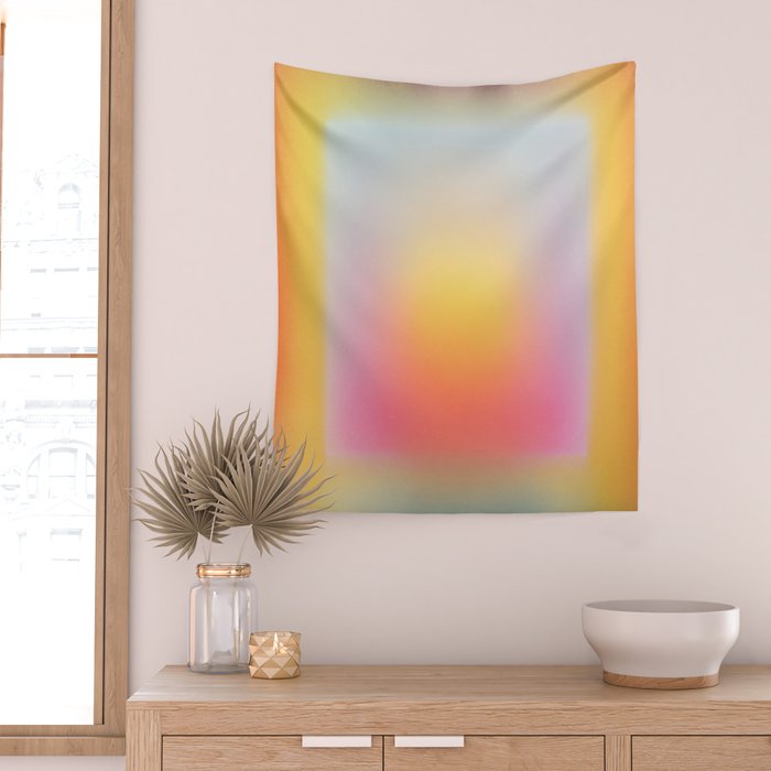 Colorfield Aura Gradient Abstract Art Minimalist Modern Wall Tapestry Gallery Image 2