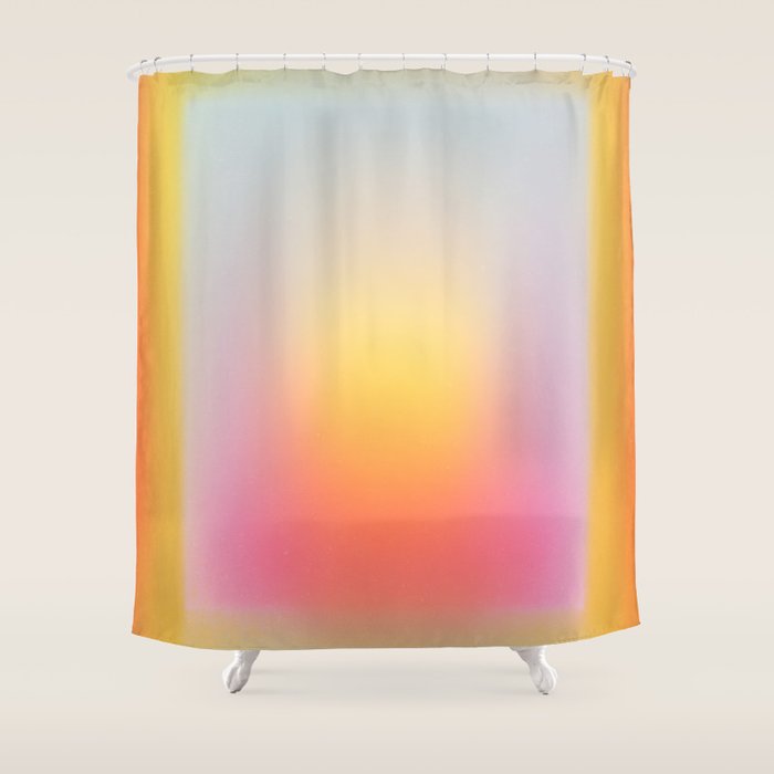 Colorfield Aura Gradient Abstract Art Minimalist Modern Shower Curtain Gallery Image 1