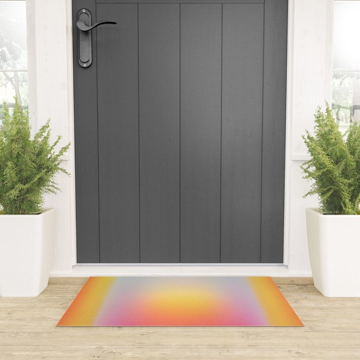 Colorfield Aura Gradient Abstract Art Minimalist Modern Welcome Mat Gallery Image 3