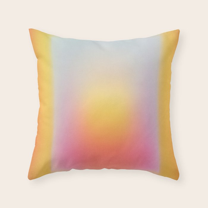 Colorfield Aura Gradient Abstract Art Minimalist Modern Throw Pillow Gallery Image 1