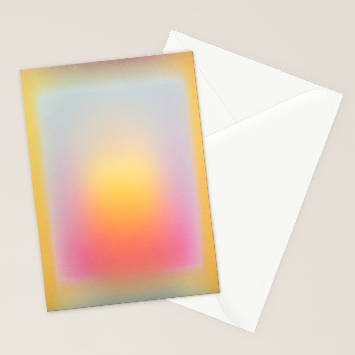 Colorfield Aura Gradient Abstract Art Minimalist Modern Stationery Card Gallery Image 2