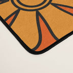 Retro 70s Floral Pattern Groovy Garden Flowers in Orange and Brown Desk Mat Gallery Image 4