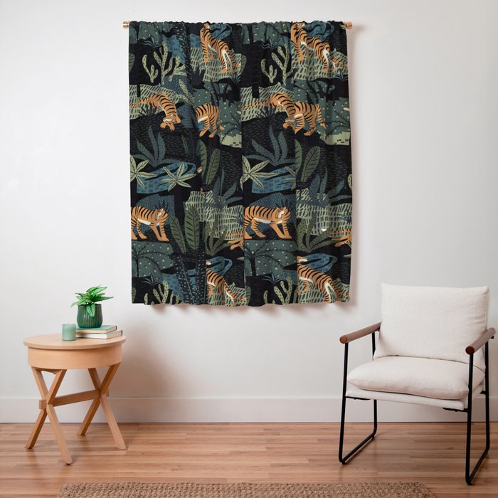 Tiger Jungle Window Curtain Gallery Image 3