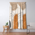 Minimal Plant Abstract Art Window Curtain Gallery Image 5