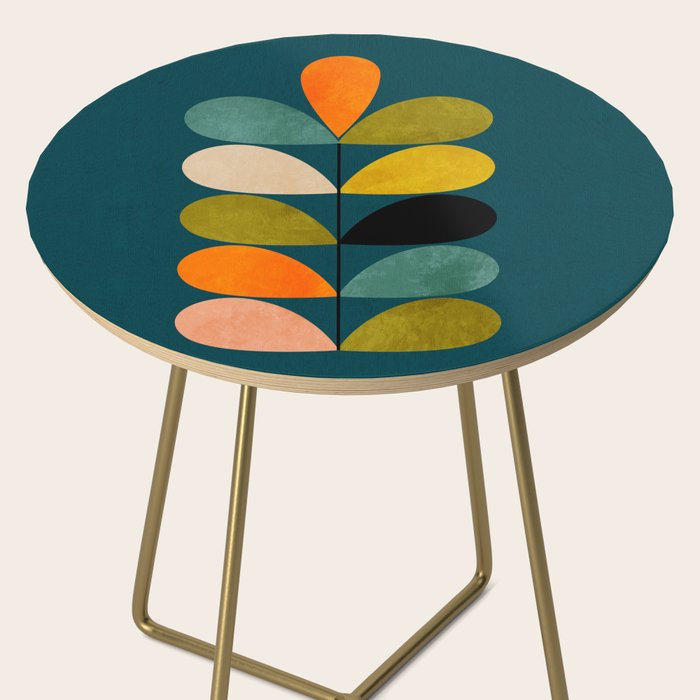 retro minimal floral Side Table Gallery Image 2