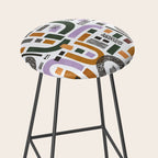 Shapes and animal print C Stool Gallery Image 2