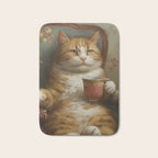 Tea Time Cat I Bath Mat Gallery Image 1