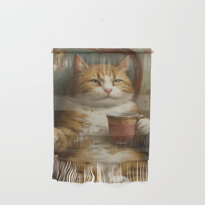 Tea Time Cat I Wall Hanging Gallery Image 1