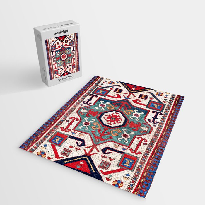 Kazak Southwest Caucasus Rug Jigsaw Puzzle Gallery Image 2