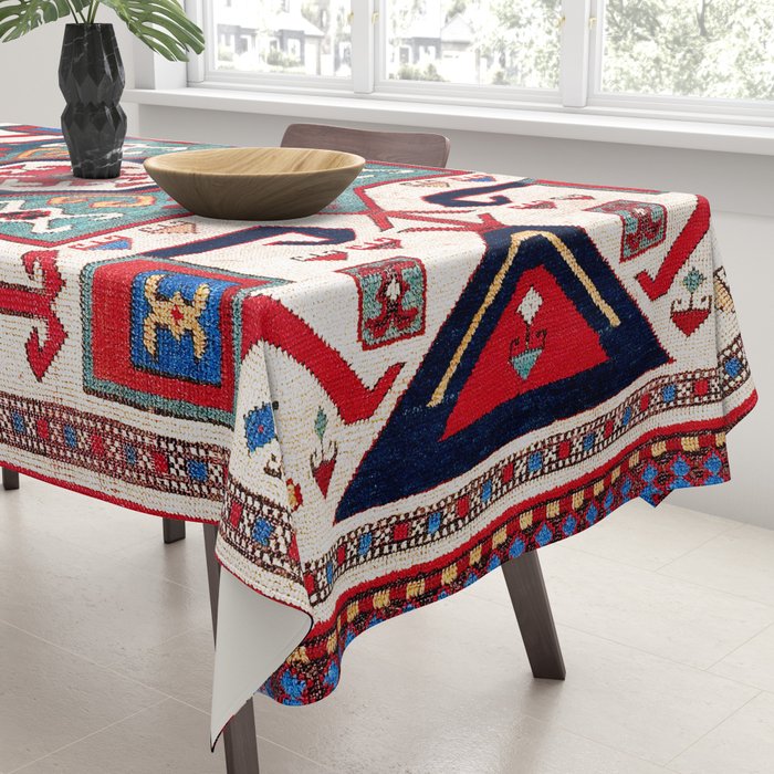 Kazak Southwest Caucasus Rug Tablecloth Gallery Image 3