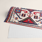 Kazak Southwest Caucasus Rug Wrapping Paper Gallery Image 2