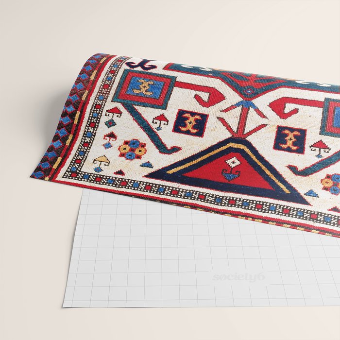 Kazak Southwest Caucasus Rug Wrapping Paper Gallery Image 2