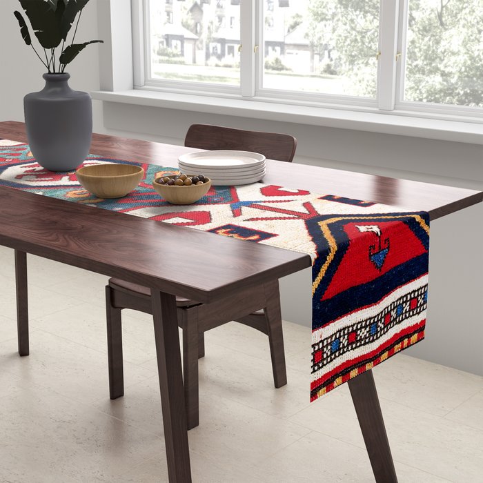Kazak Southwest Caucasus Rug Table Runner Gallery Image 2