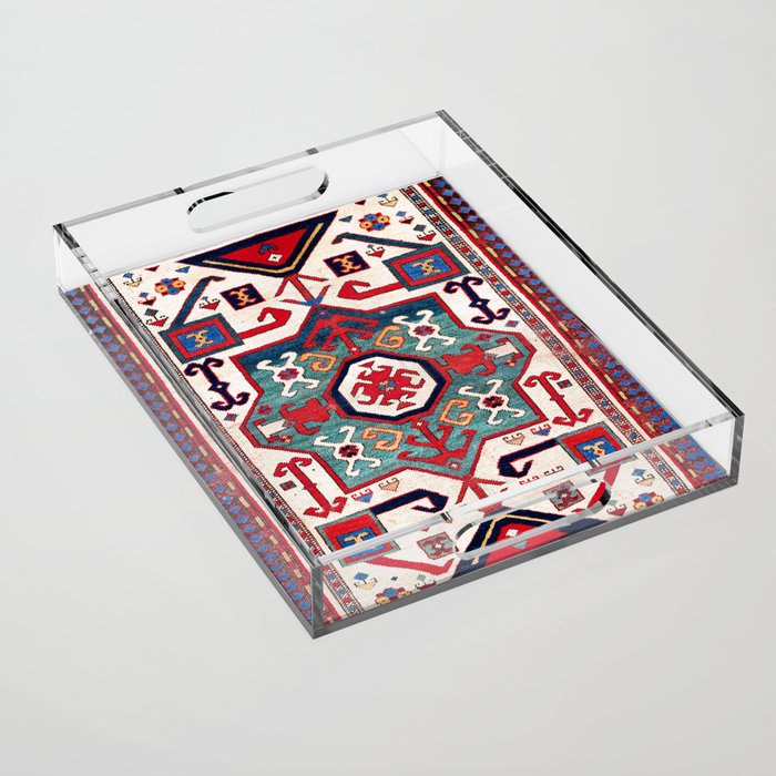 Kazak Southwest Caucasus Rug Acrylic Tray Gallery Image 1