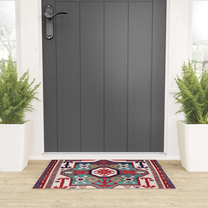 Kazak Southwest Caucasus Rug Welcome Mat Gallery Image 3
