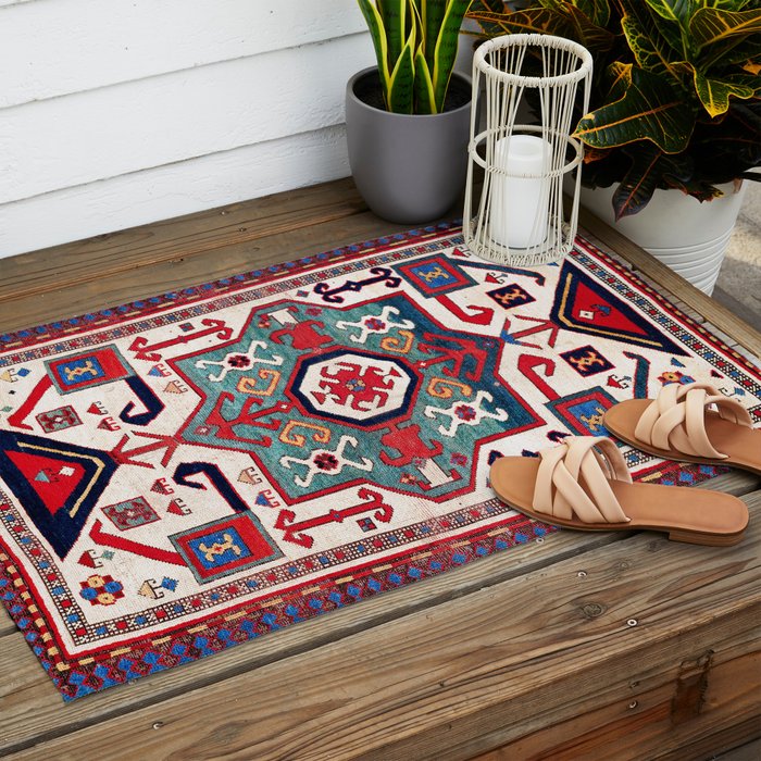 Kazak Southwest Caucasus Rug Outdoor Rug Gallery Image 2