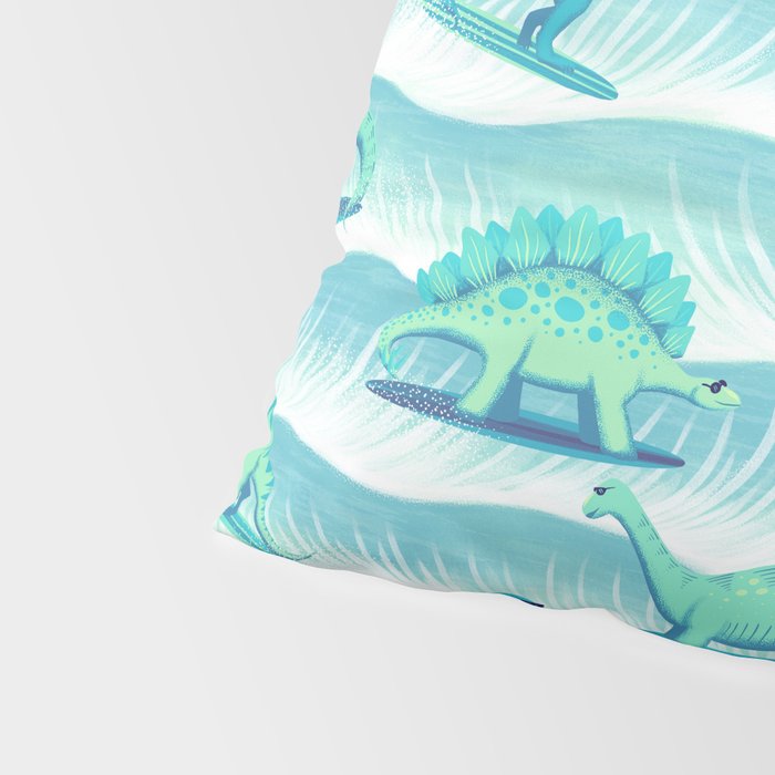 Surfosaurus - Aqua  Pillow Sham Gallery Image 4