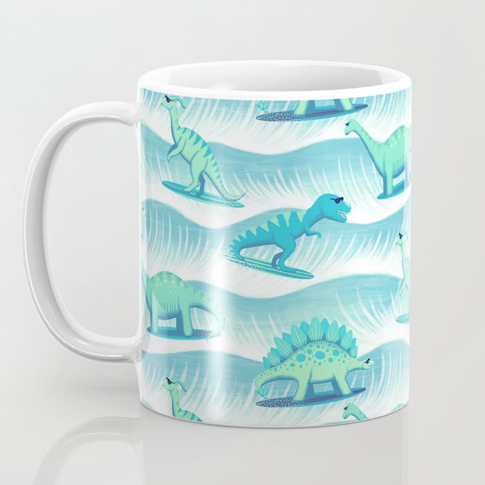 Surfosaurus - Aqua  Coffee Mug Gallery Image 3