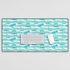 Surfosaurus - Aqua  Desk Mat Gallery Image 1