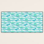 Surfosaurus - Aqua  Desk Mat Gallery Image 3