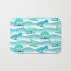 Surfosaurus - Aqua  Bath Mat Gallery Image 1