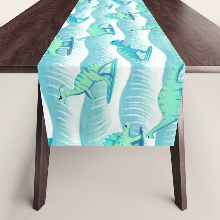Surfosaurus - Aqua  Table Runner Gallery Image 1