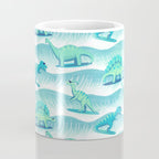 Surfosaurus - Aqua  Coffee Mug Gallery Image 4