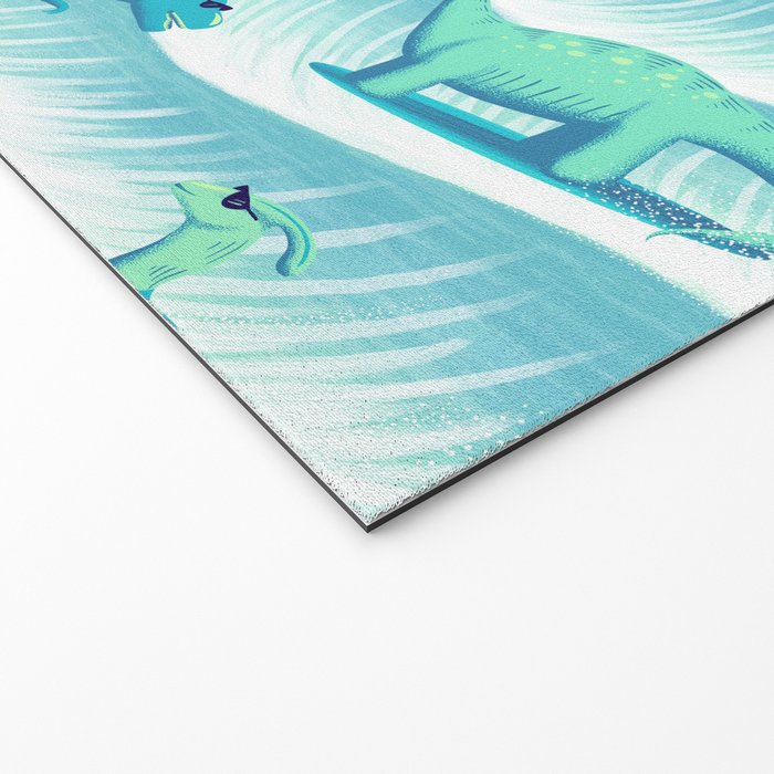 Surfosaurus - Aqua  Welcome Mat Gallery Image 2