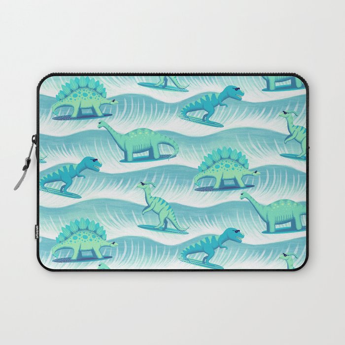 Surfosaurus - Aqua  Laptop Sleeve Gallery Image 1