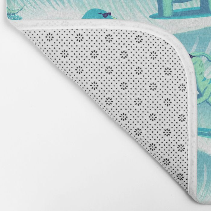 Surfosaurus - Aqua  Bath Mat Gallery Image 2