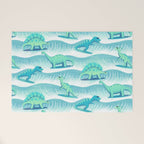 Surfosaurus - Aqua  Welcome Mat Gallery Image 1