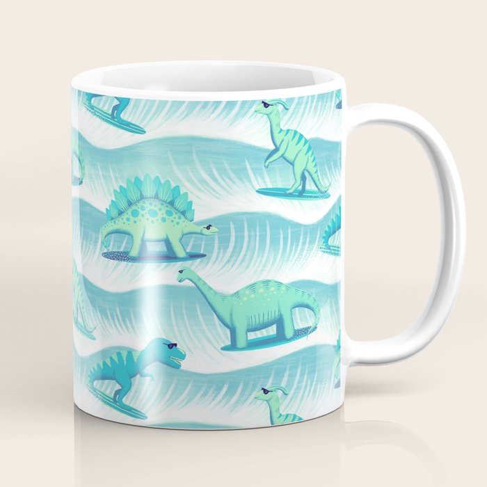 Surfosaurus - Aqua  Coffee Mug Gallery Image 1