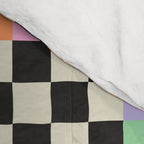 Colorful retro checkered patchwork pattern Comforter Gallery Image 4