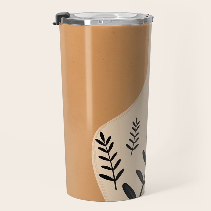 Minimal Abstract Art Vase Travel Mug Gallery Image 3