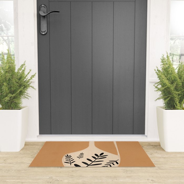 Minimal Abstract Art Vase Welcome Mat Gallery Image 3