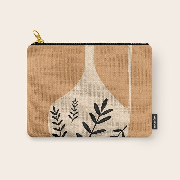 Minimal Abstract Art Vase Carry All Pouch Gallery Image 1
