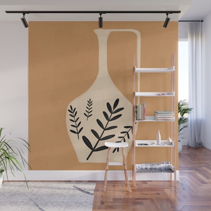 Minimal Abstract Art Vase Wall Mural Gallery Image 1