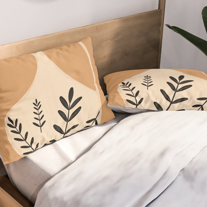 Minimal Abstract Art Vase Pillow Sham Gallery Image 2