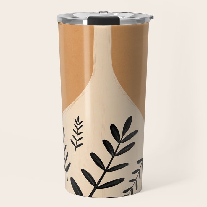 Minimal Abstract Art Vase Travel Mug Gallery Image 1