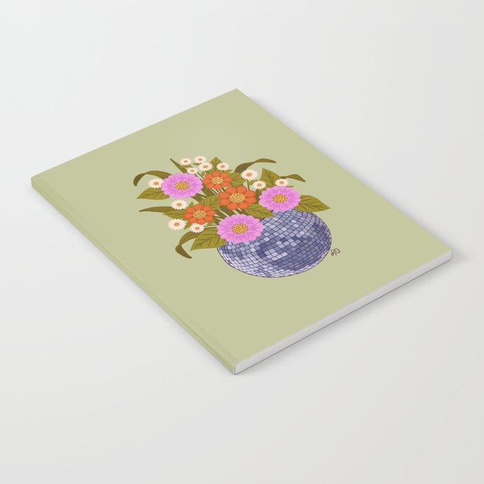 1970s Disco Ball Flower Pot  Notebook Gallery Image 2