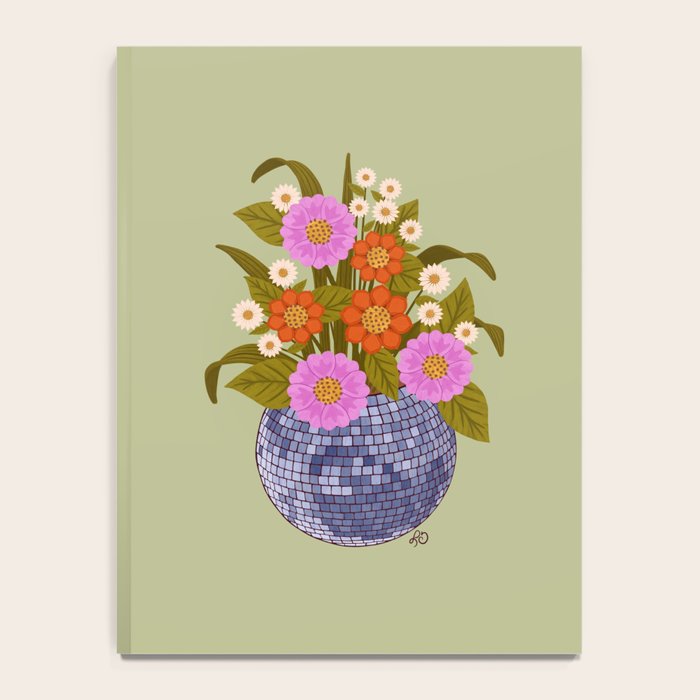 1970s Disco Ball Flower Pot  Notebook Gallery Image 4