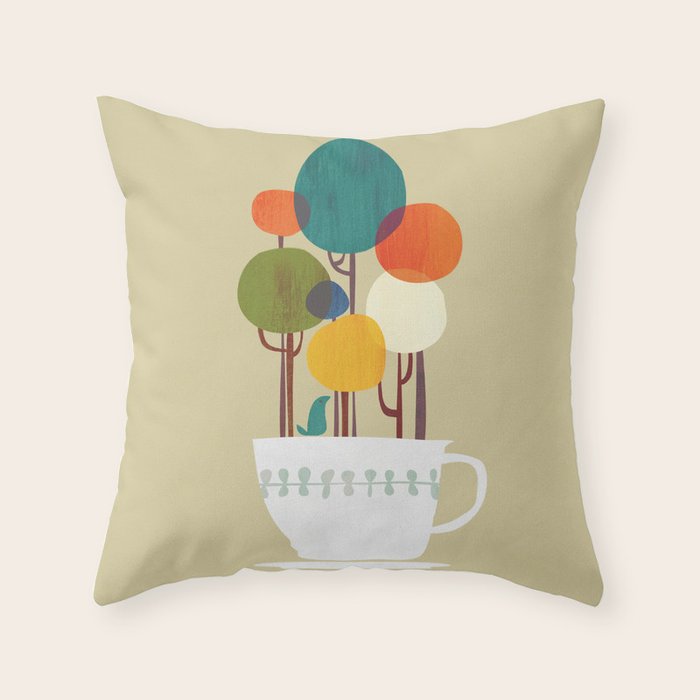 Life in a cup Throw Pillow Gallery Image 1