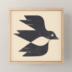 Minimal Blackbird No. 2 Mini Art Print Gallery Image 1
