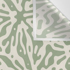 Organic Matter in Ivory and Green Wall Tapestry Gallery Image 3