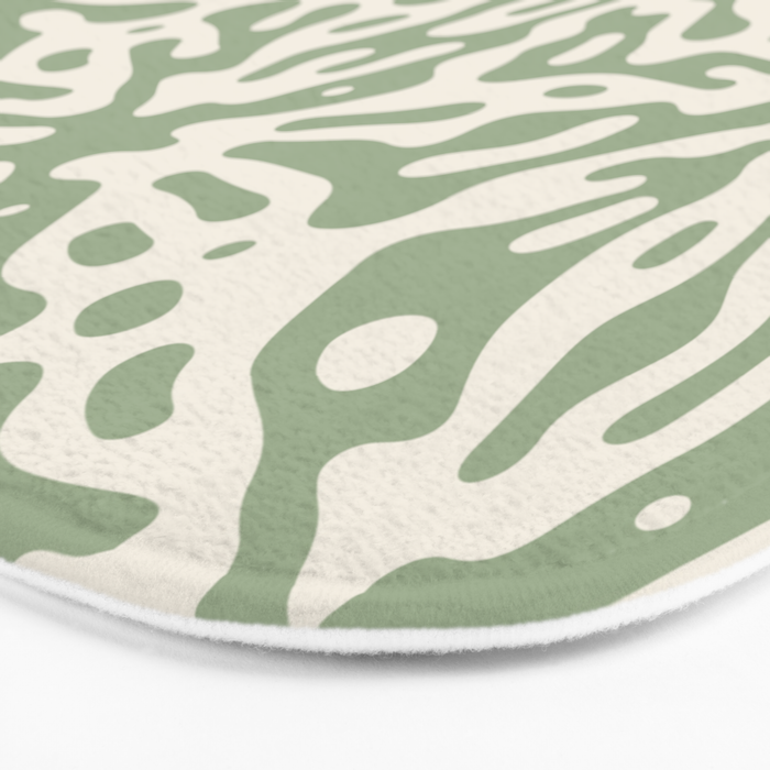 Organic Matter in Ivory and Green Bath Mat Gallery Image 3