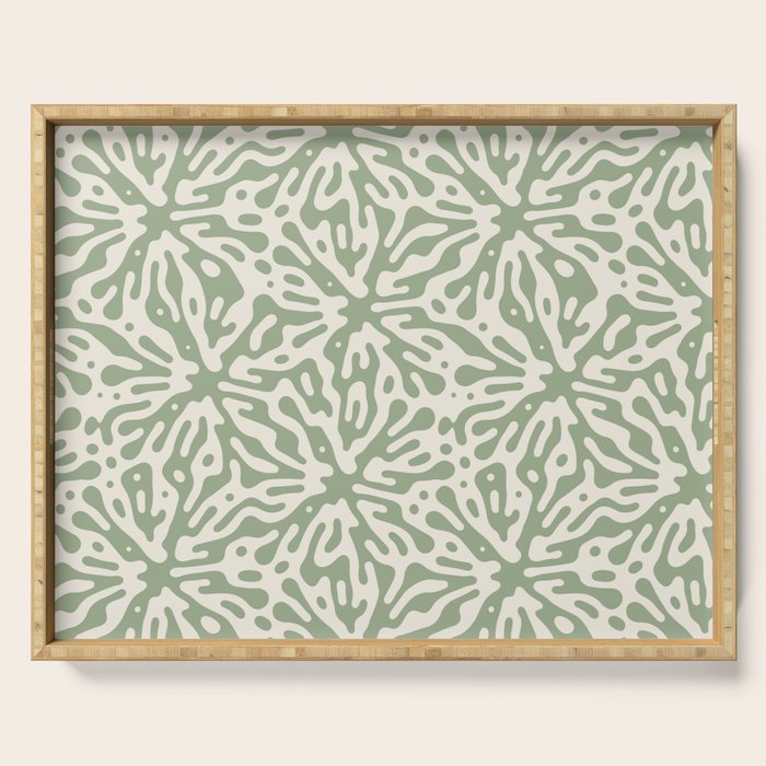 Organic Matter in Ivory and Green Serving Tray Gallery Image 1