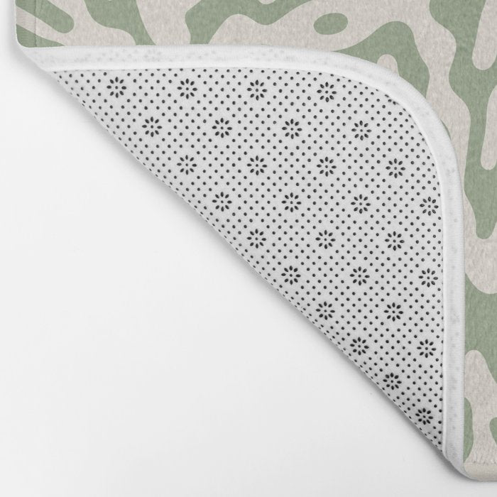 Organic Matter in Ivory and Green Bath Mat Gallery Image 2