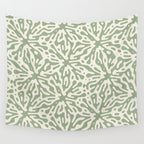Organic Matter in Ivory and Green Wall Tapestry Gallery Image 4